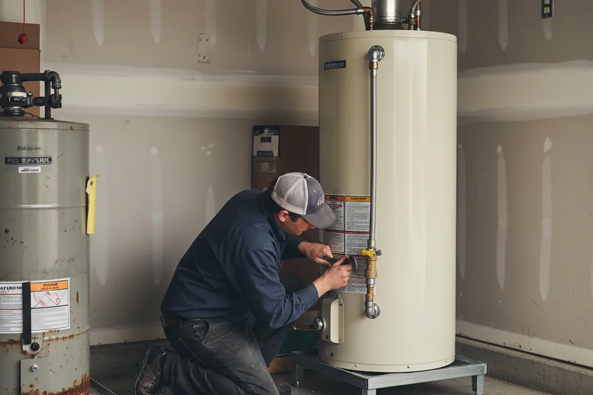 Water heater and shutoff valve replacement in Kentland